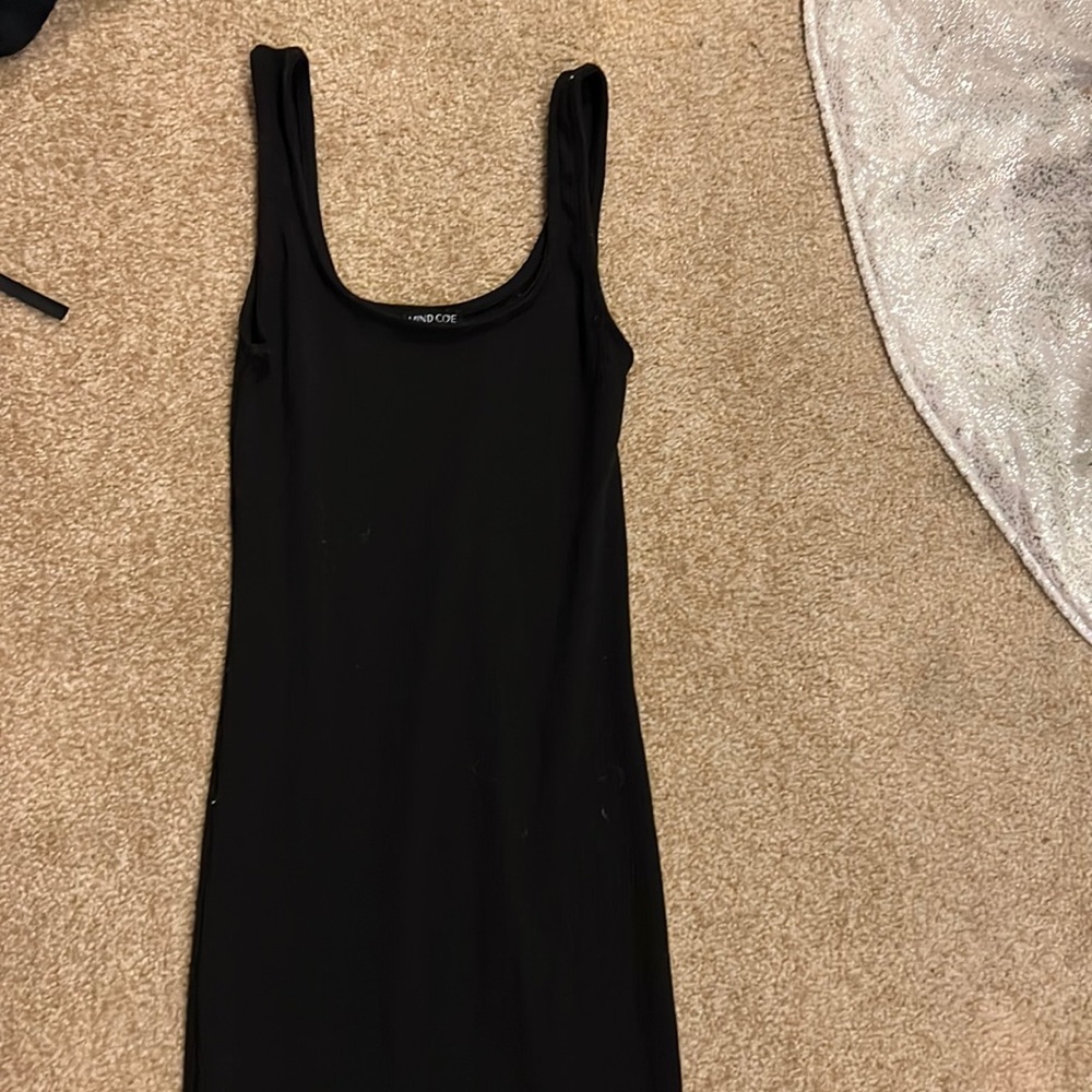 Black form fitting dress